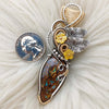 31ct Australian Boulder Opal, Sterling Silver, and 14k Goldfilled Statement Pendant