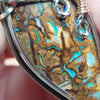 31ct Australian Boulder Opal, Sterling Silver, and 14k Goldfilled Statement Pendant