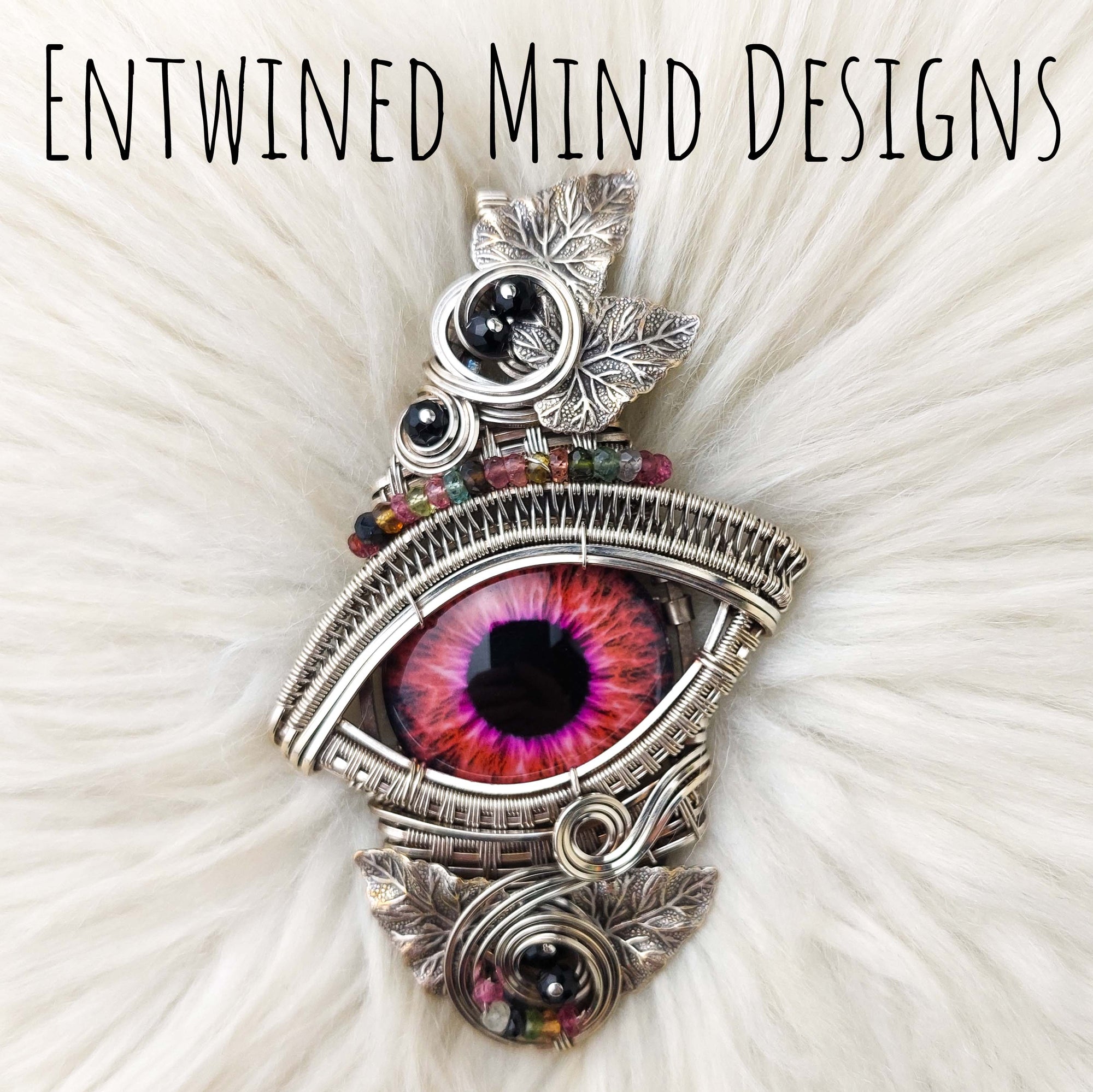 "Dancer" Pink Sterling Silver Dragons Eye Pendant