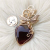 "Love Letter" Artisan Cut Vintage Glass 14k Goldfilled Heart Statement Pendant