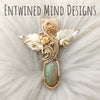 10.5 CT AAA Honeycomb Ethiopian Opal Pendant Set In 14k Goldfill