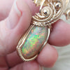 10.5 CT AAA Honeycomb Ethiopian Opal Pendant Set In 14k Goldfill