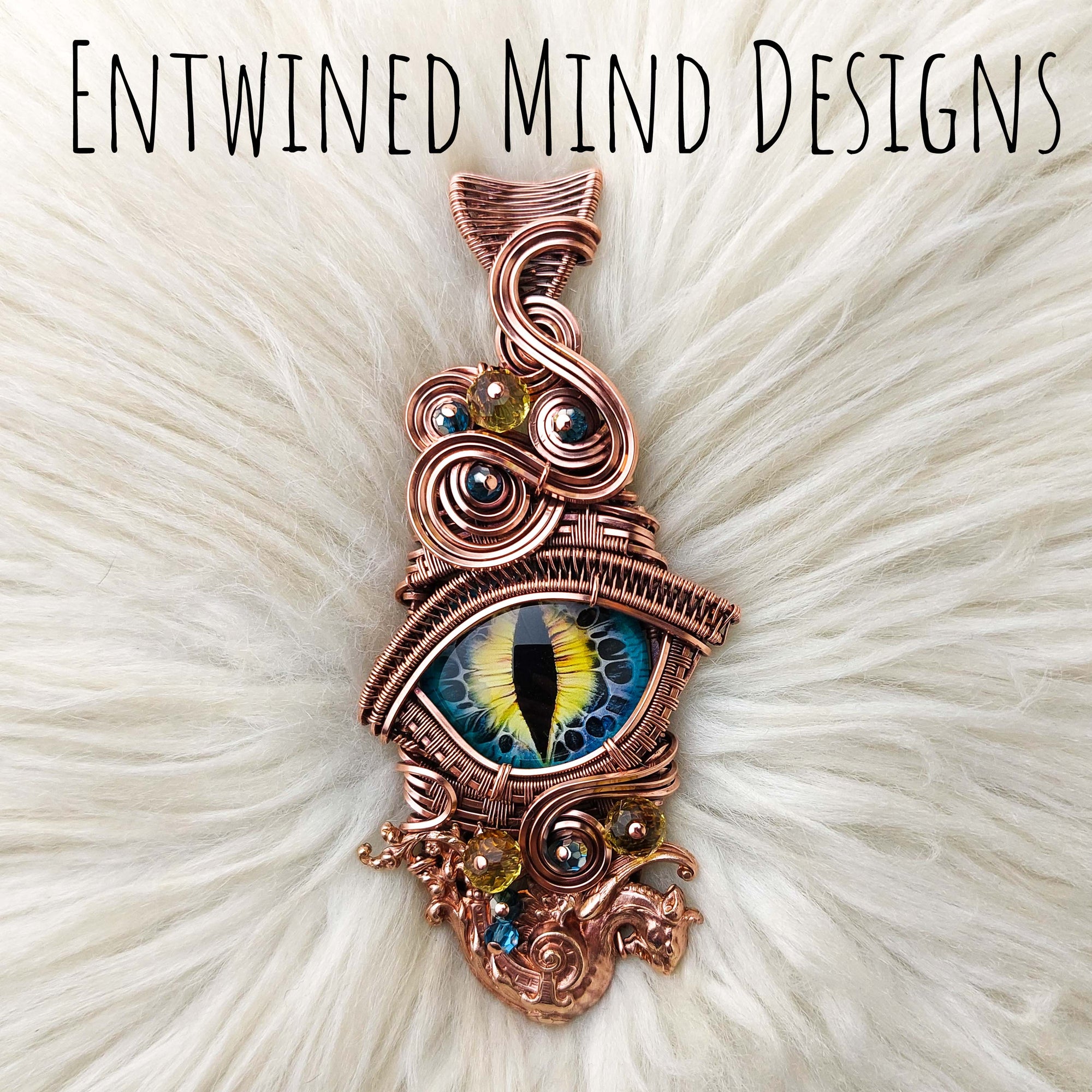 "Kahl" Dragons Eye Pendant in Copper