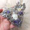 "Lilac" Goddess Statement Necklace In Sterling Silver