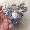 "Lilac" Goddess Statement Necklace In Sterling Silver