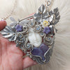 "Lilac" Goddess Statement Necklace In Sterling Silver