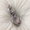 Rose Quartz And Sterling Silver Pendant