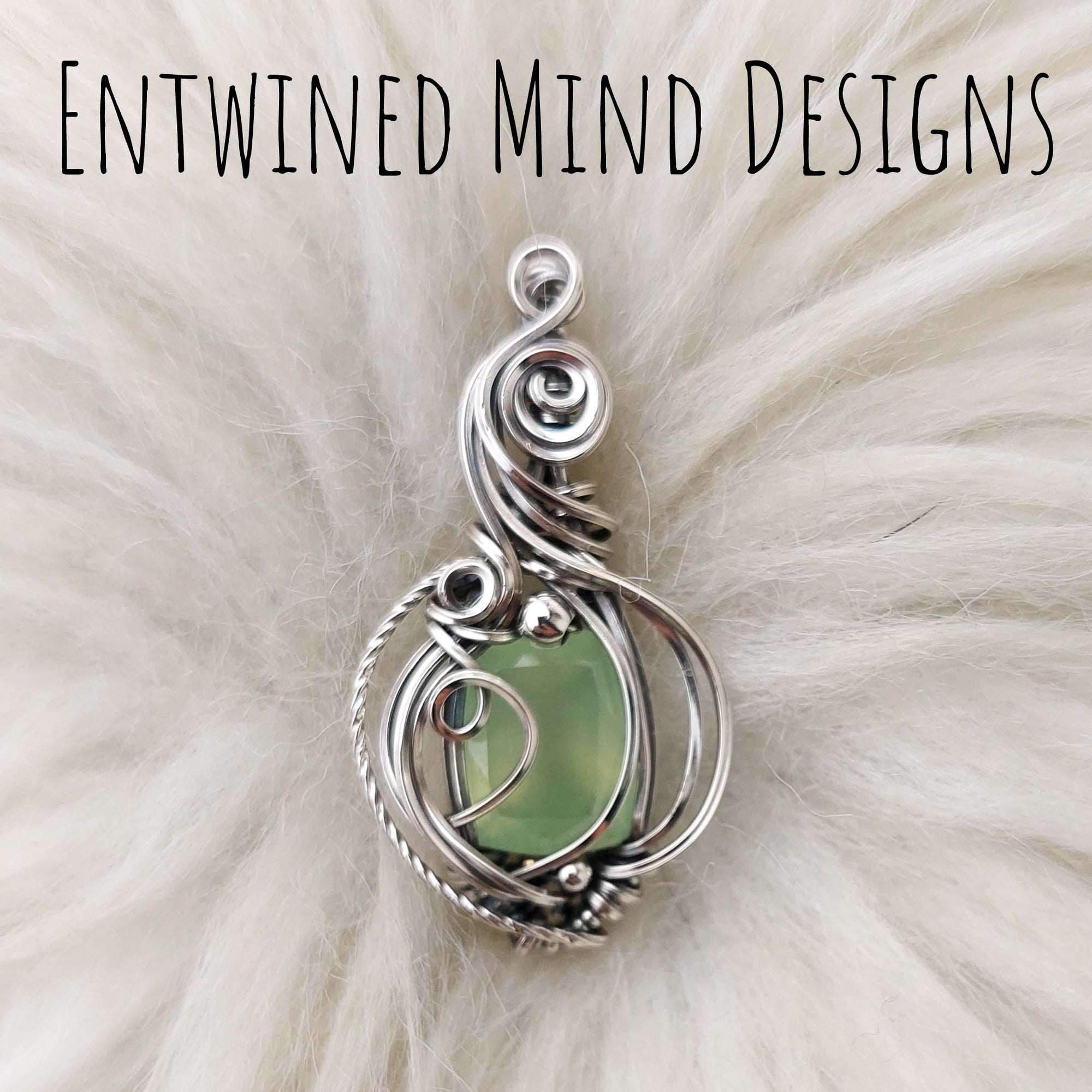 Prehnite And Sterling Silver Small Pendant