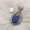 "Forget Me Not" Lapis Pendant In Sterling Silver