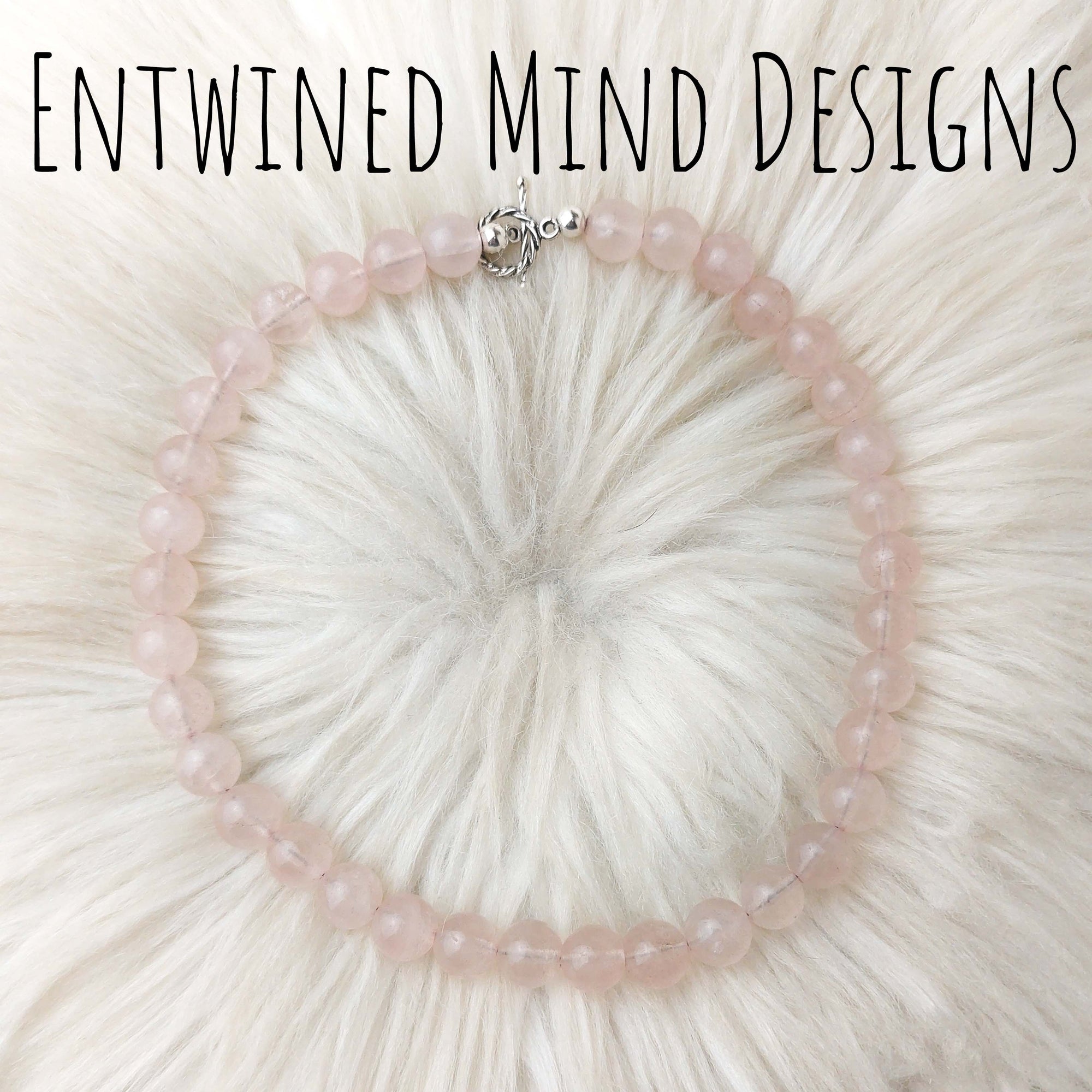 "Simplicity" Rose Quartz And Sterling Silver Choker Necklace