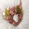 "Fidalis" Goddess Statement Necklace with Tourmaline In Copper