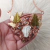 "Fidalis" Goddess Statement Necklace with Tourmaline In Copper