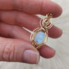 Moonstone And 14k gold filled Small Pendant