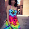 Three Folds Tie Dye Runway Dress