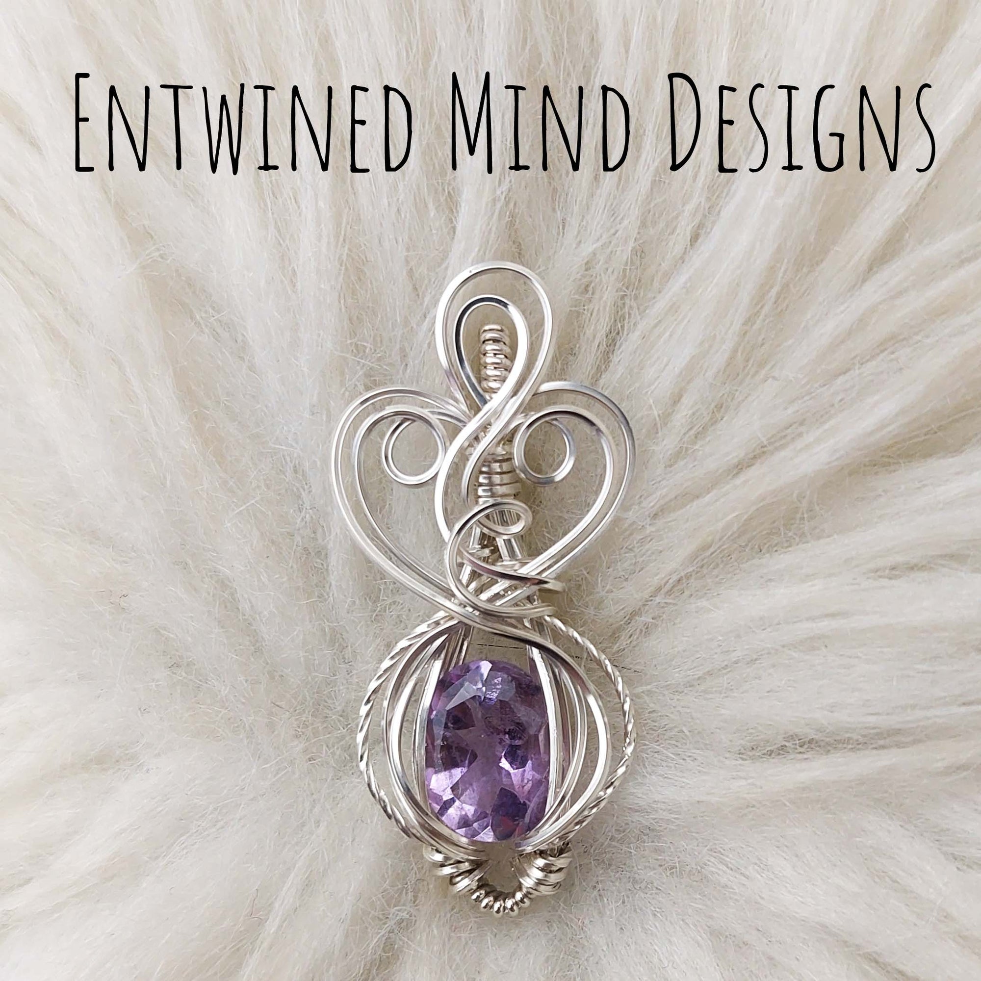 Amethyst And Sterling Silver Small Pendant
