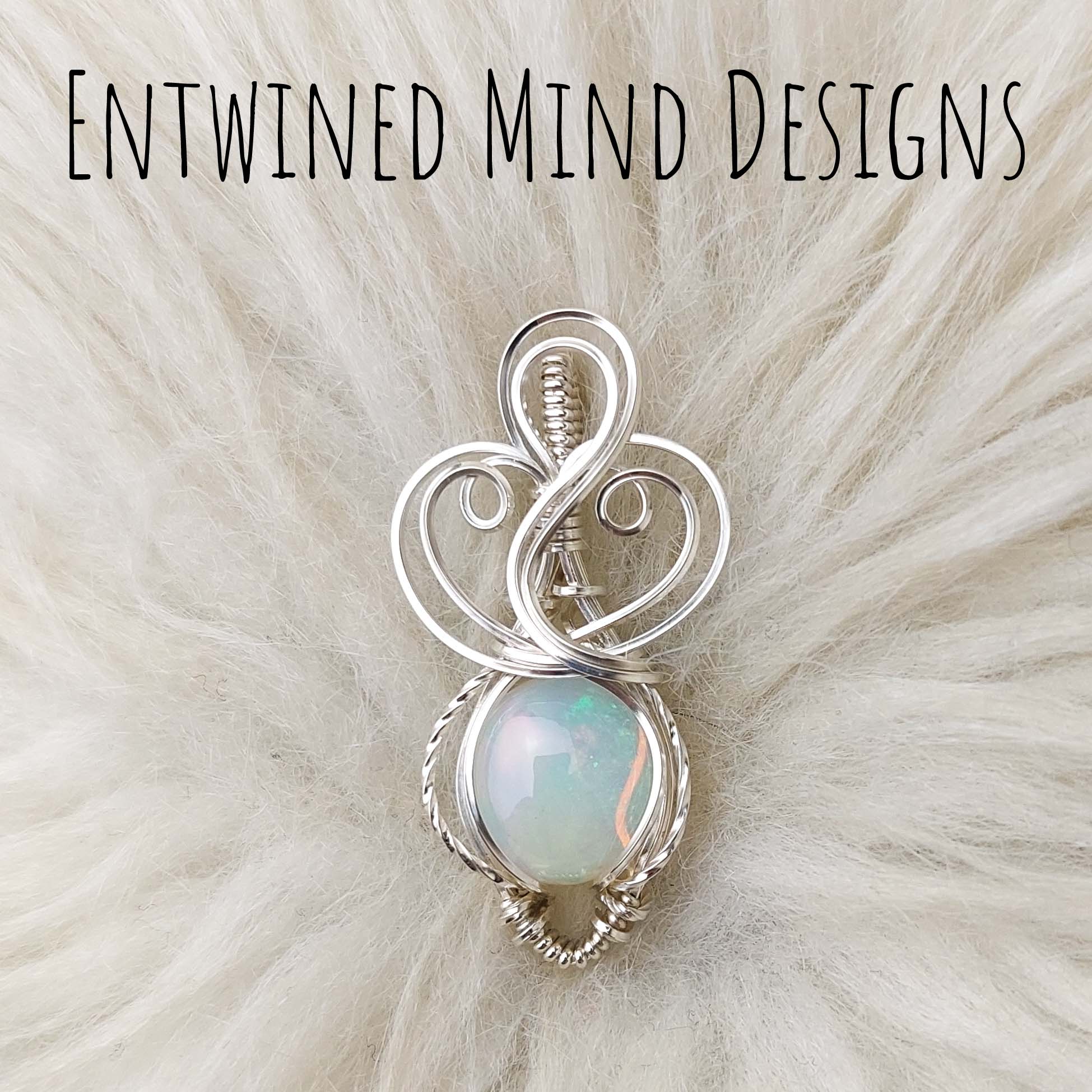 4ct Ethiopian Opal and Sterling Silver Small Pendant