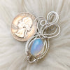 4ct Ethiopian Opal and Sterling Silver Small Pendant