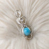 Larimar And Sterling Silver Small Pendant