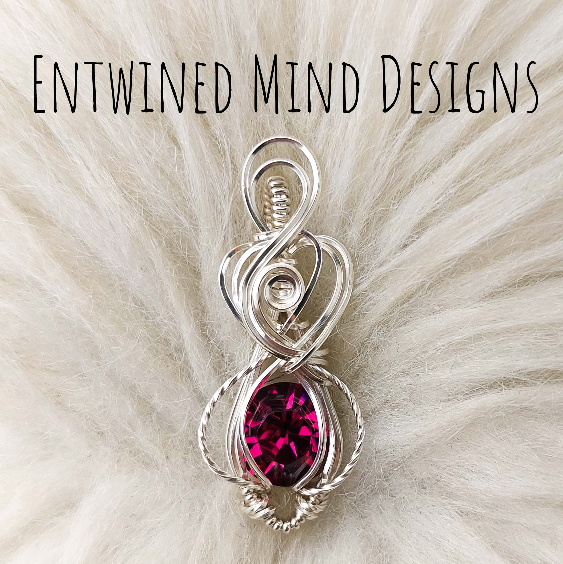 Swarovski Crystal And Sterling Silver Small Pendant