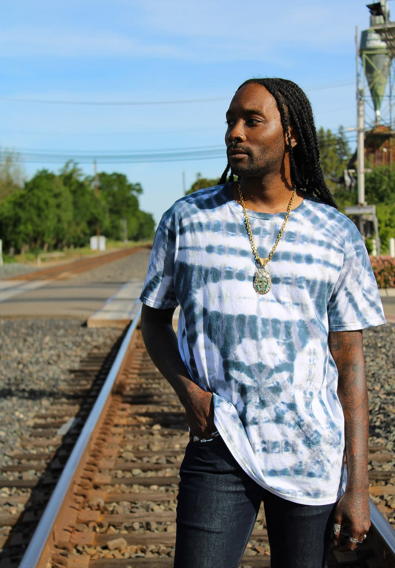 Entwined Mind Designs Grey Tie Dye Runway Shirt