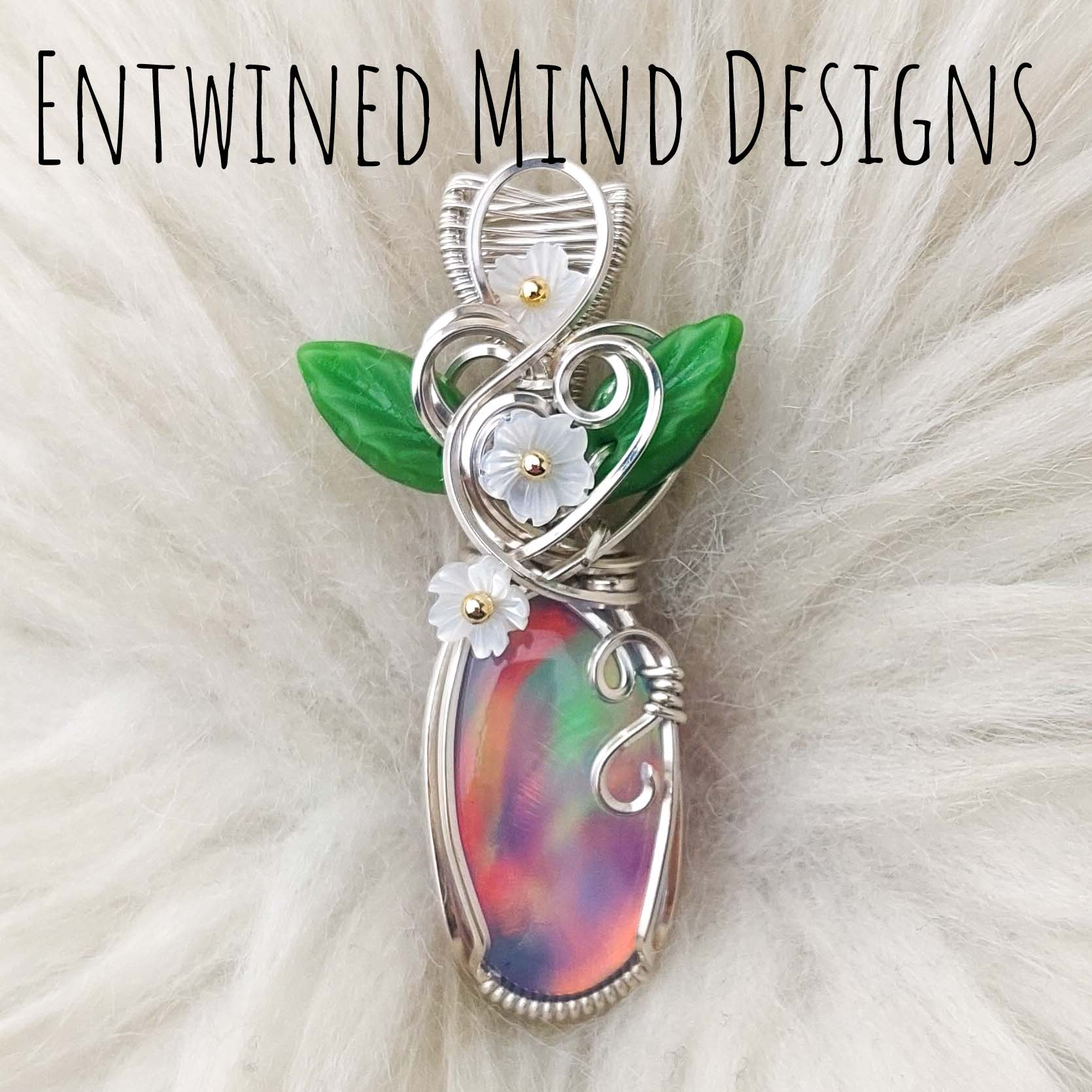 Auroa Opal And Sterling Silver Statement Pendant