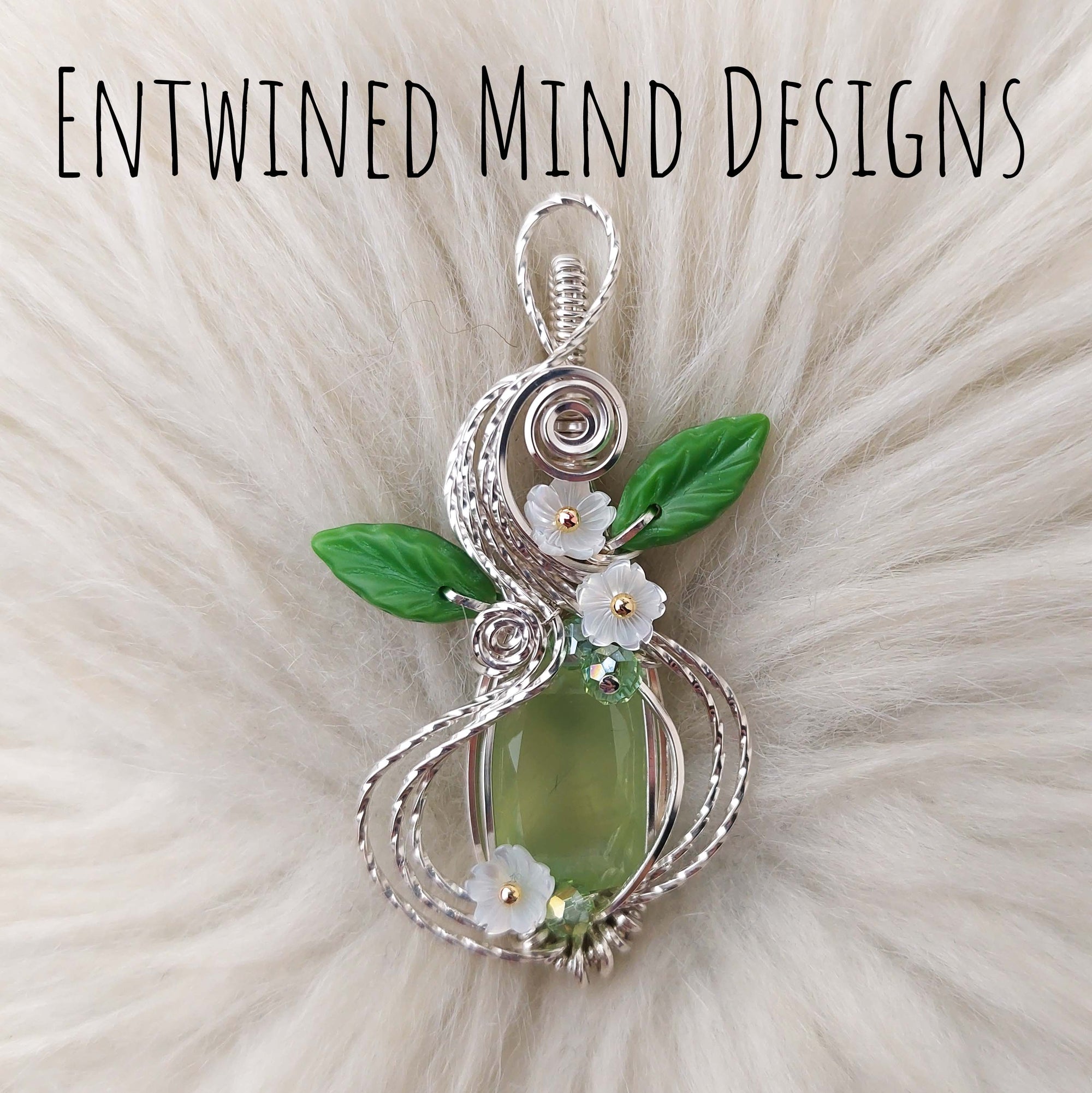 Prehnite And Sterling Silver Pendant