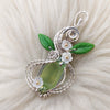 Prehnite And Sterling Silver Pendant