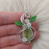 Prehnite And Sterling Silver Pendant