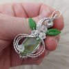 Prehnite And Sterling Silver Pendant