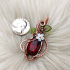 Swarovski Crystal, Garnet, and Copper Pendant