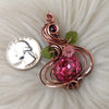 Swarovski Crystal, Garnet , and Copper Pendant