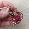 Swarovski Crystal, Garnet , and Copper Pendant