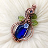 Swarovski Crystal, Tanzanite, and Copper Pendant