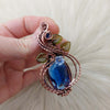 Swarovski Crystal, Tanzanite, and Copper Pendant