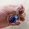 Swarovski Crystal, Tanzanite, and Copper Pendant