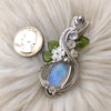 Moonstone Statement Pendant In Sterling Silver