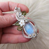 Moonstone Statement Pendant In Sterling Silver