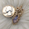 Lavender Quartz And 14k gold filled Mini Pendant