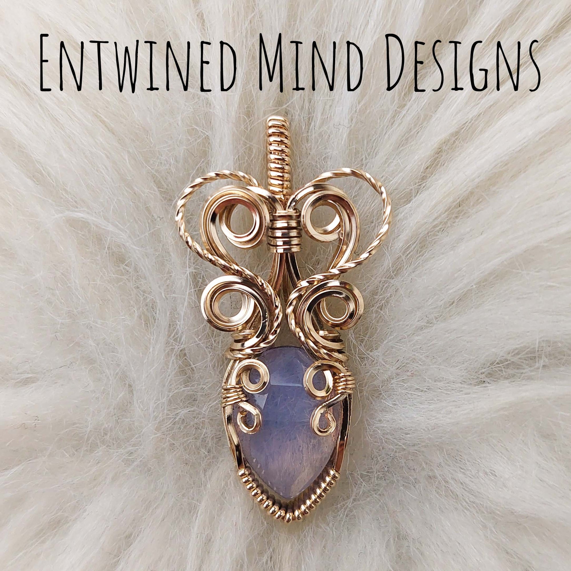 Lavender Quartz And 14k gold filled Mini Pendant