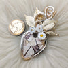 Brecciated Mookite Jasper And Sterling, Silver, and 14k Goldfilled Heart Pendant