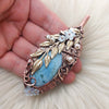 Blue Opal And Copper Statement Pendant