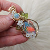 Aurora Opal, Ethiopian Opal, and Gold Filled Statement Pendant