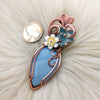 Blue Opal Copper Statement Pendant