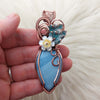 Blue Opal Copper Statement Pendant