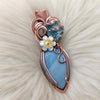 Blue Opal Copper Statement Pendant