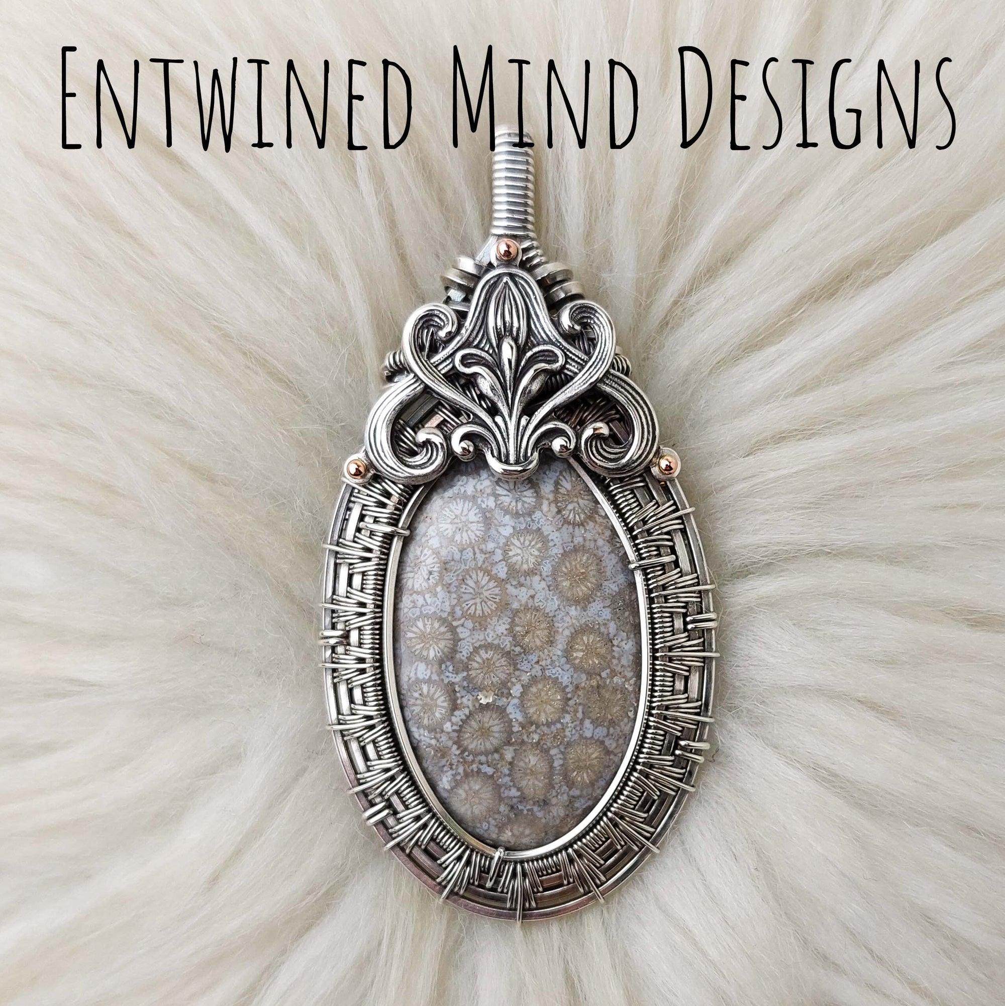 Fossilized Coral Pendant In Sterling Silver