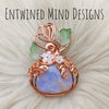 Moonstone Pumpkin Pendant In Copper