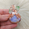 Moonstone Pumpkin Pendant In Copper