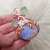 Moonstone Pumpkin Pendant In Copper