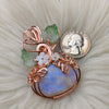 Moonstone Pumpkin Pendant In Copper